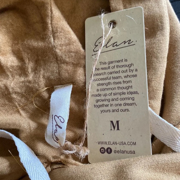 NWT Elan Medium Hoodie Oversized Drawstring Tan - Picture 6 of 7